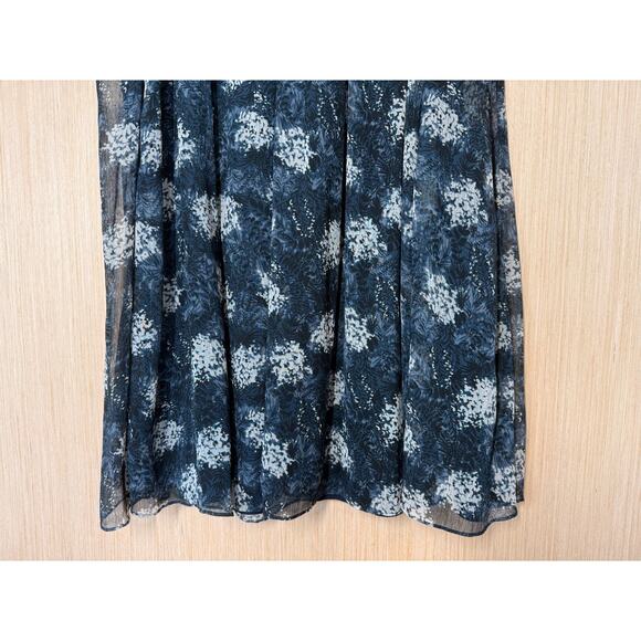 Joie Baltic Print Smocked Dress Womens Size Large Sleeveless Blue Fairy Grunge - Picture 3 of 11